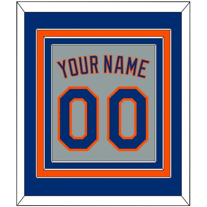 New York Name & Number - Road Gray - Triple Mat 2