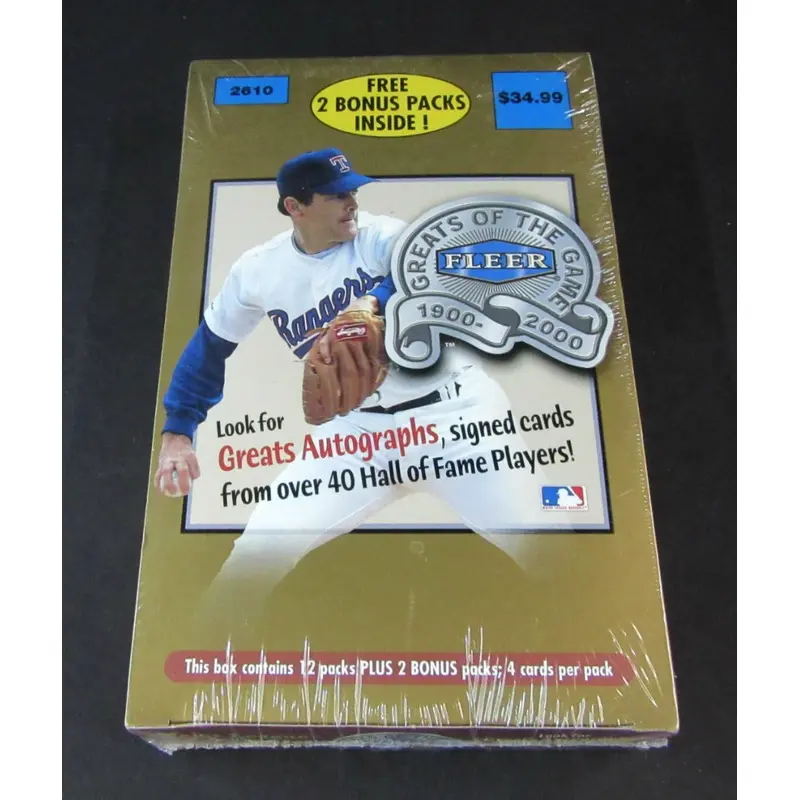 2000 Fleer Greats Of The Game Baseball Blaster Box (14/4)
