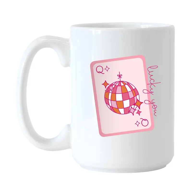 Just A Girl 15oz Lucky You Card Sublimated Mug