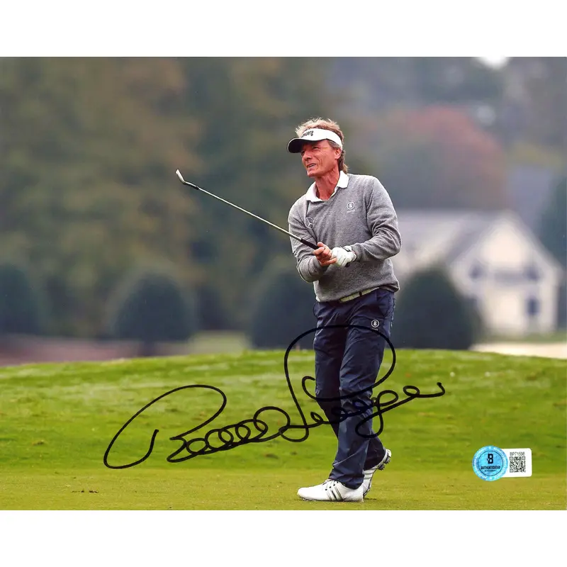 Bernhard Langer PGA Golf Authentic Signed 8x10 Horizontal Photo BAS 7