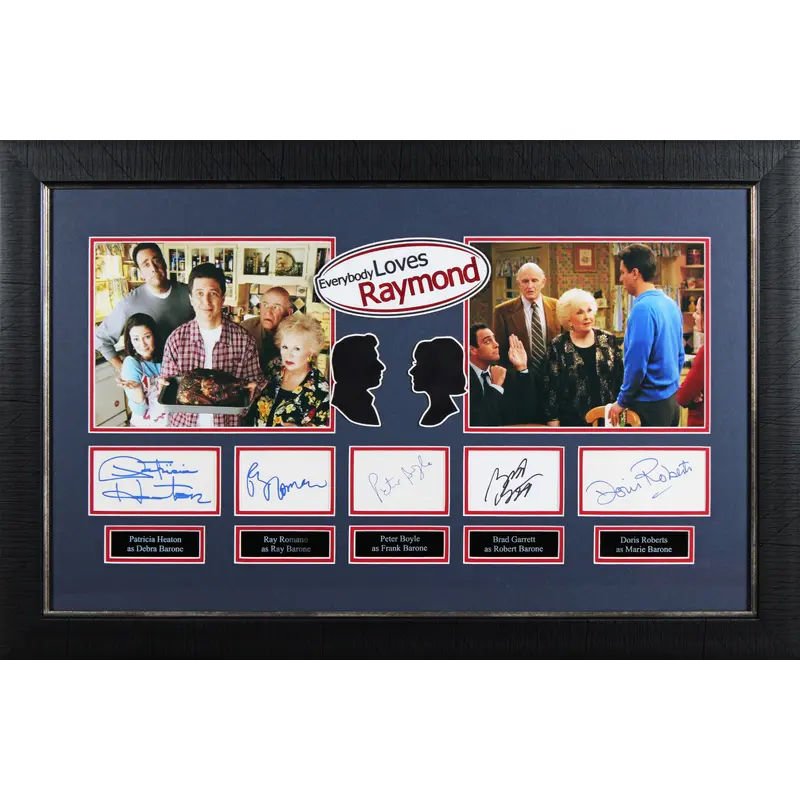 Everyone Loves Raymond (5) Romano, Heaton, Boyle +2 Signed Framed Display BAS