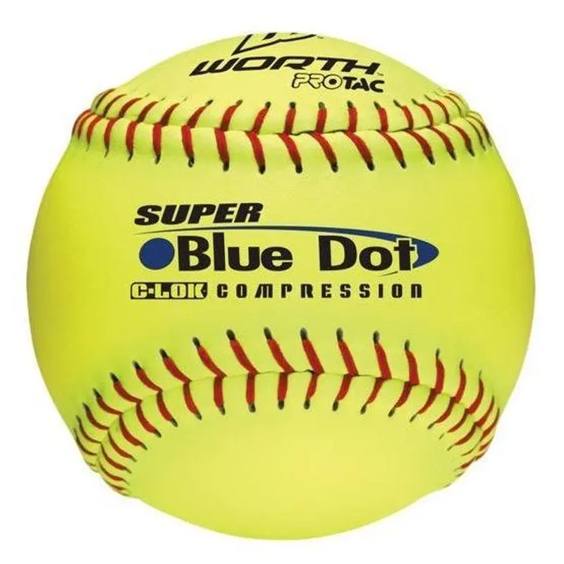 Worth PRO Tac Super Blue Dot 47/525 12" Specialty Softballs - YS2RS