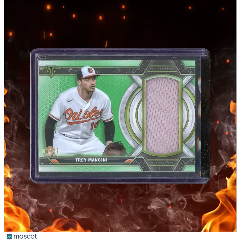 2021 Topps Triple Threads Single Jumbo Relics Emerald Trey Mancini 04/27