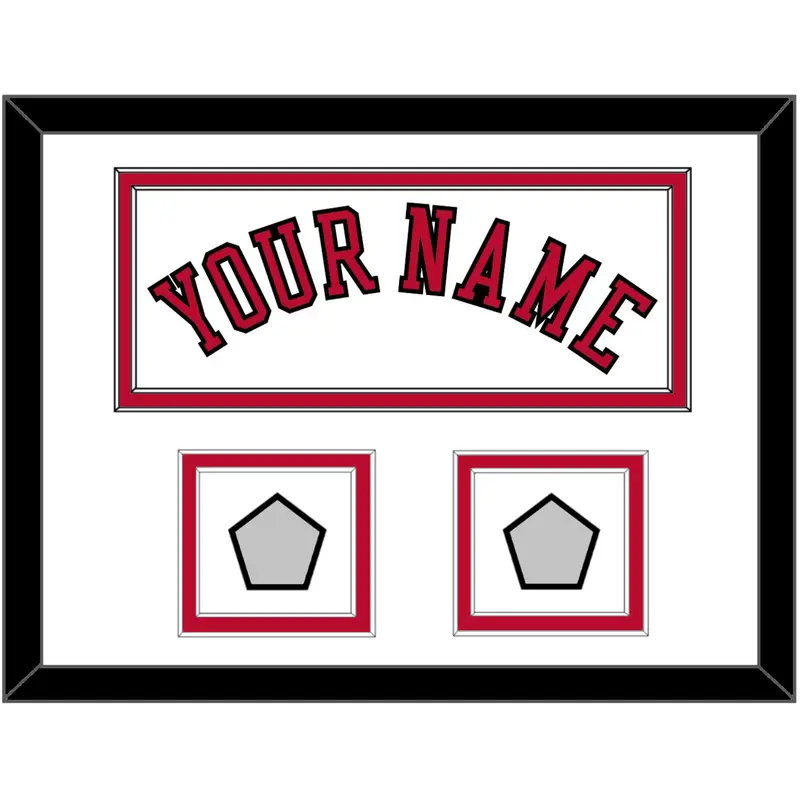 Chicago Name & 2 Champions Patches - Home White (1986-2017) - Double Mat 1