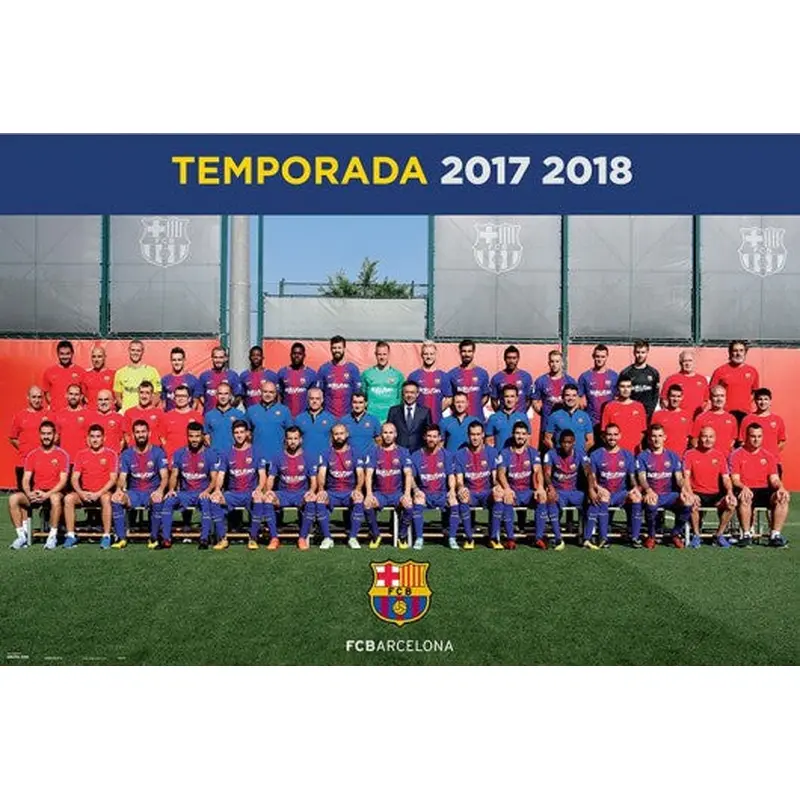 FC Barcelona Official Team Portrait 2017/18 Poster - G.E. (Spain)