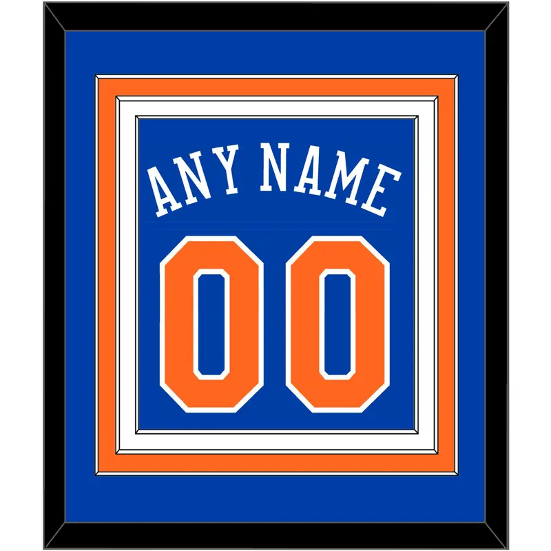 New York Name & Number - Road Blue - Triple Mat 2