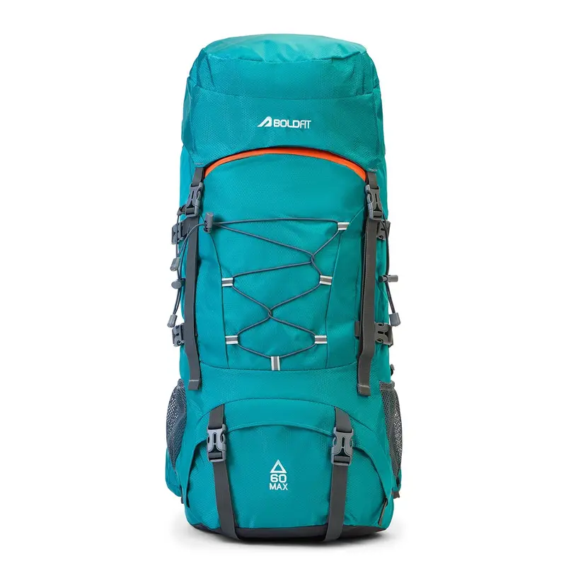 Summit Pro Rucksack 60L - Peacock Blue Boldfit | Kibi Sports