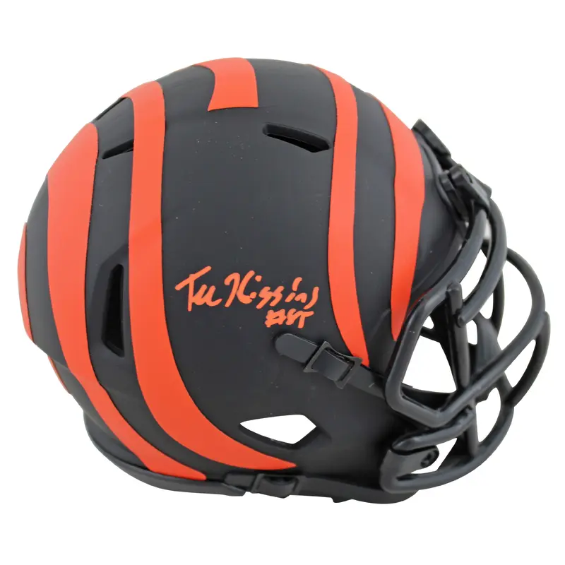 Bengals Tee Higgins Authentic Signed Eclipse Speed Mini Helmet BAS Witnessed