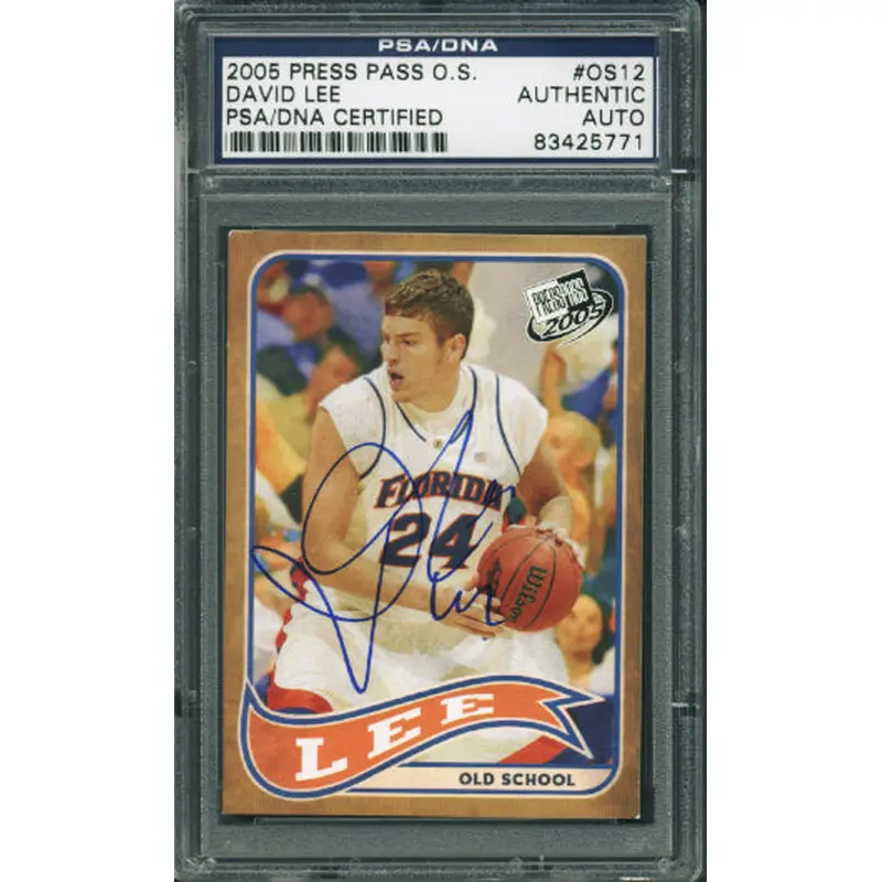 David Lee Authentic Signed Card 2005 Press Pass O.S. #Os12 PSA/DNA Slabbed