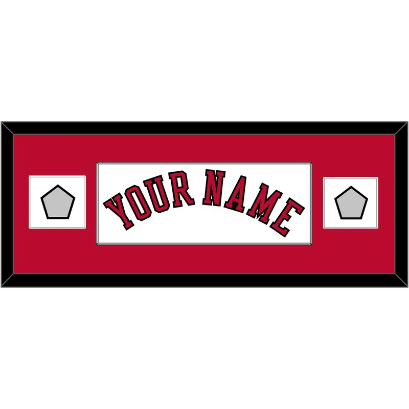 Chicago Name & 2 Finals Patches - Home White (1986-2017) - Single Mat 2