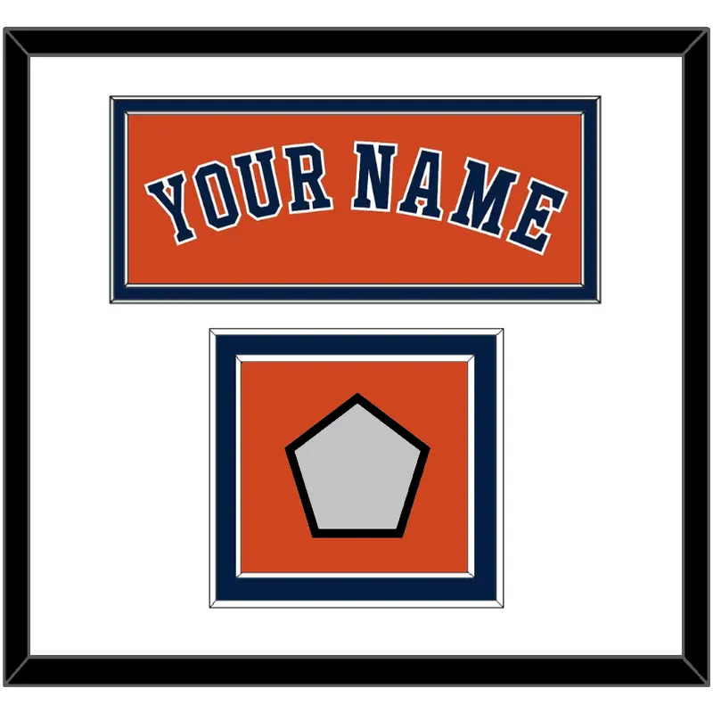 Houston Name & World Series Jersey Patch - Alternate Orange - Double Mat 1