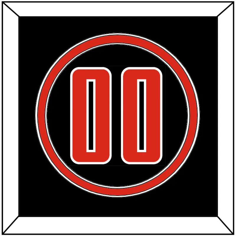 Texas Tech Baseball Number - Alternate Black (2020) - Double Mat 2