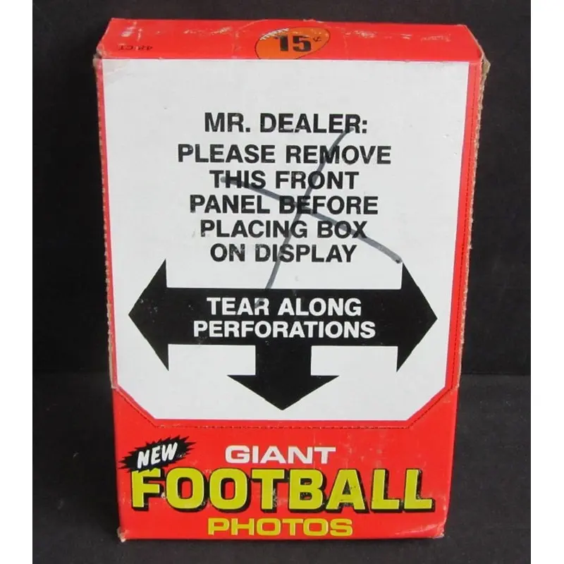 1980 Topps Football Giant Photo Card Box