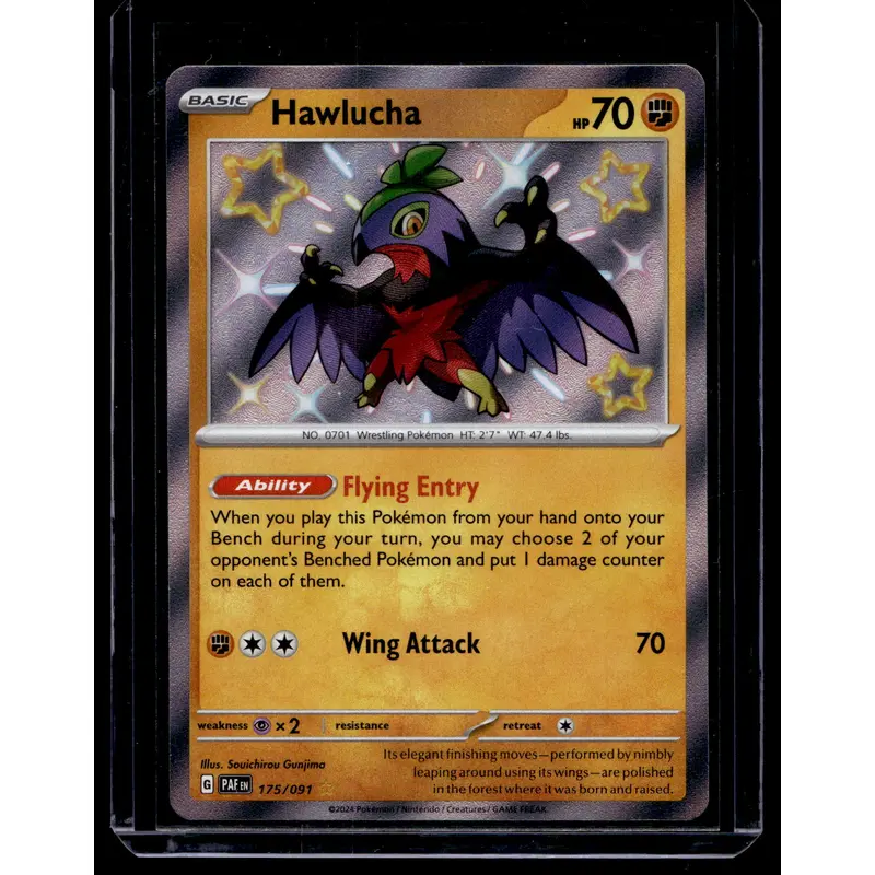 2023 Pokemon Scarlet & Violet - Paldean Fates - Shiny Rare - Hawlucha #175
