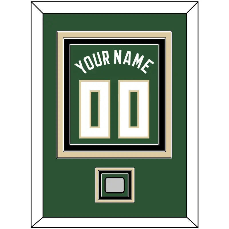 Milwaukee Name & Number With Champions Patch - Green Icon - Triple Mat 2