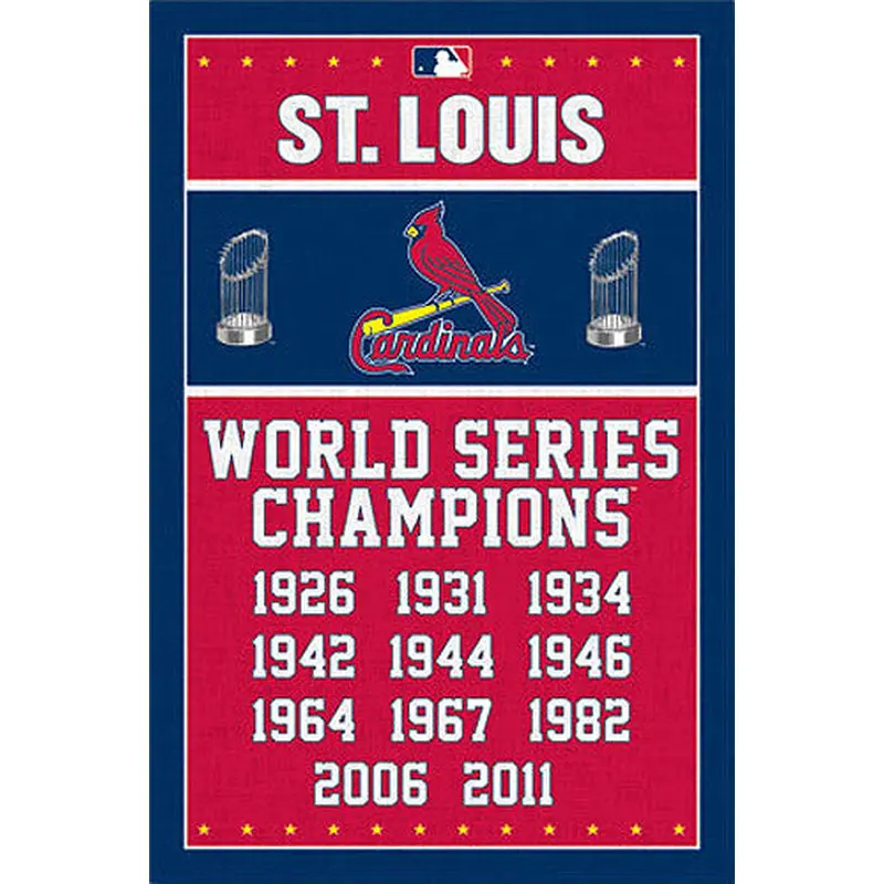 St. Louis Cardinals 11-Time World Series Champions Commemorative Wall Poster - Costacos