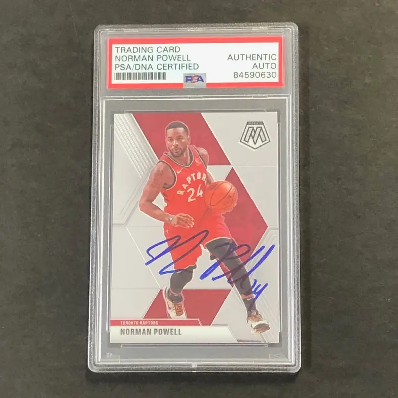 2019-20 Panini Mosaic #59 Norman Powell Signed Card AUTO PSA Slabbed Raptors