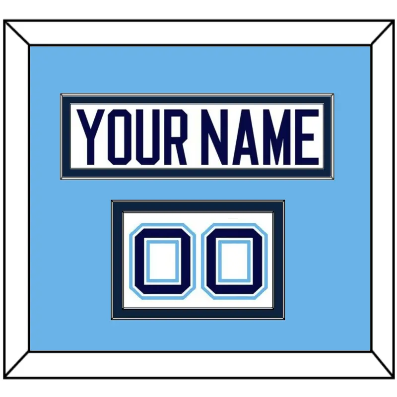 Maine Hockey Nameplate & Number (Shoulder) - Home White (1994-2008) - Double Mat 3