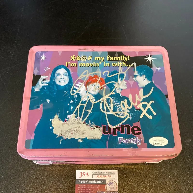 Ozzy Osbourne & Sharon Osbourne Signed The Osbourne Family Lunchbox With JSA COA