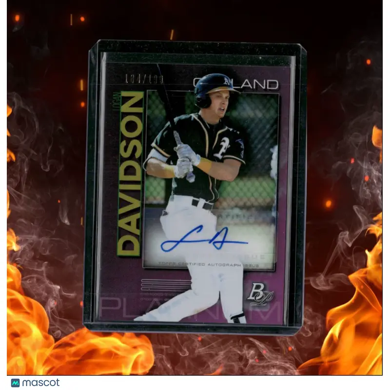 2020 Bowman Platinum Logan Davidson Top Prospect Pink Auto 184/199 #TOP-37
