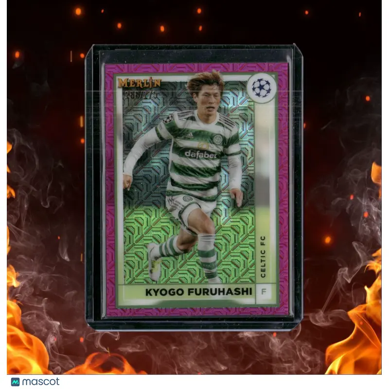 2022 Topps Merlin Chrome Kyogo Furuhashi Pink Mojo 266/275 #35