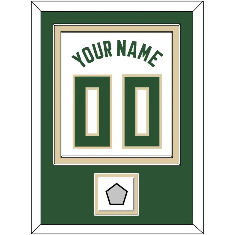 Milwaukee Name & Number With Finals Patch - White Association - Double Mat 2