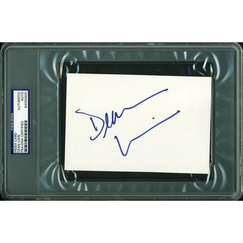 Dean Cain Authentic Signed 4X6 Index Card Autographed PSA/DNA Slabbed