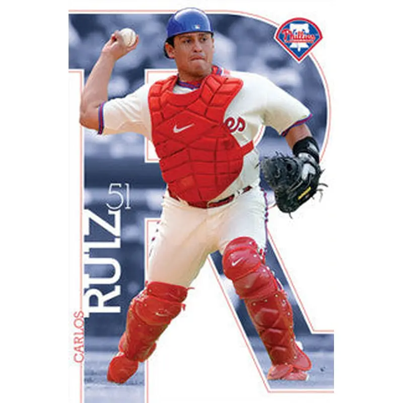 Carlos Ruiz "Defender" Philadelphia Phillies MLB Baseball Poster - Costacos 2011
