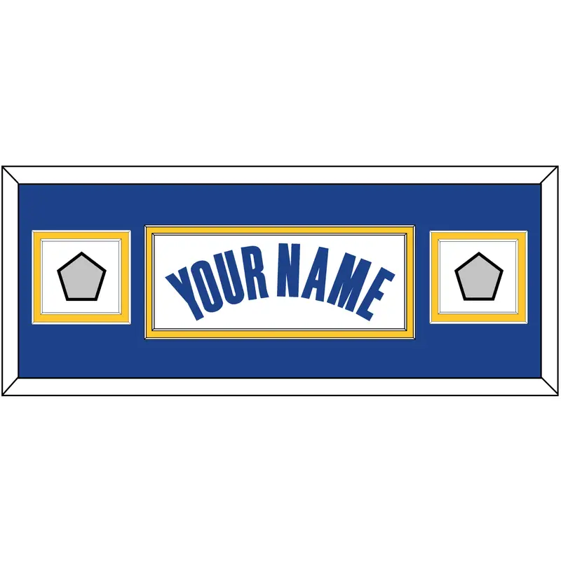 Golden State Name & 2 Champions Patches - White Association - Double Mat 4