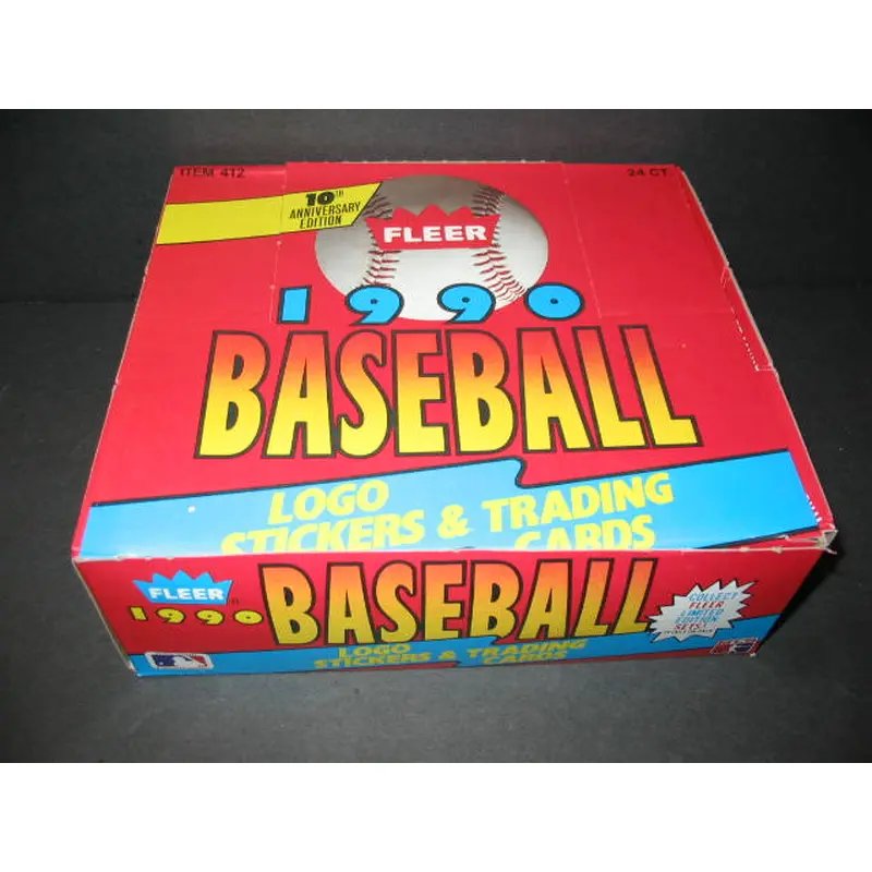 1990 Fleer Baseball Unopened Cello Box (24/33)