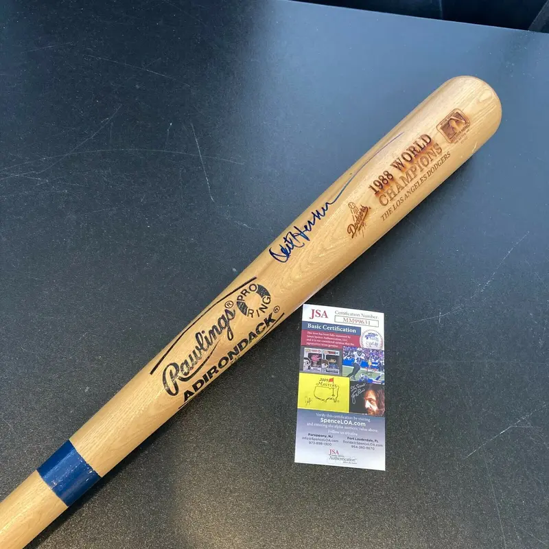 Orel Hershiser Signed 1988 World Series Los Angeles Dodgers Baseball Bat JSA COA