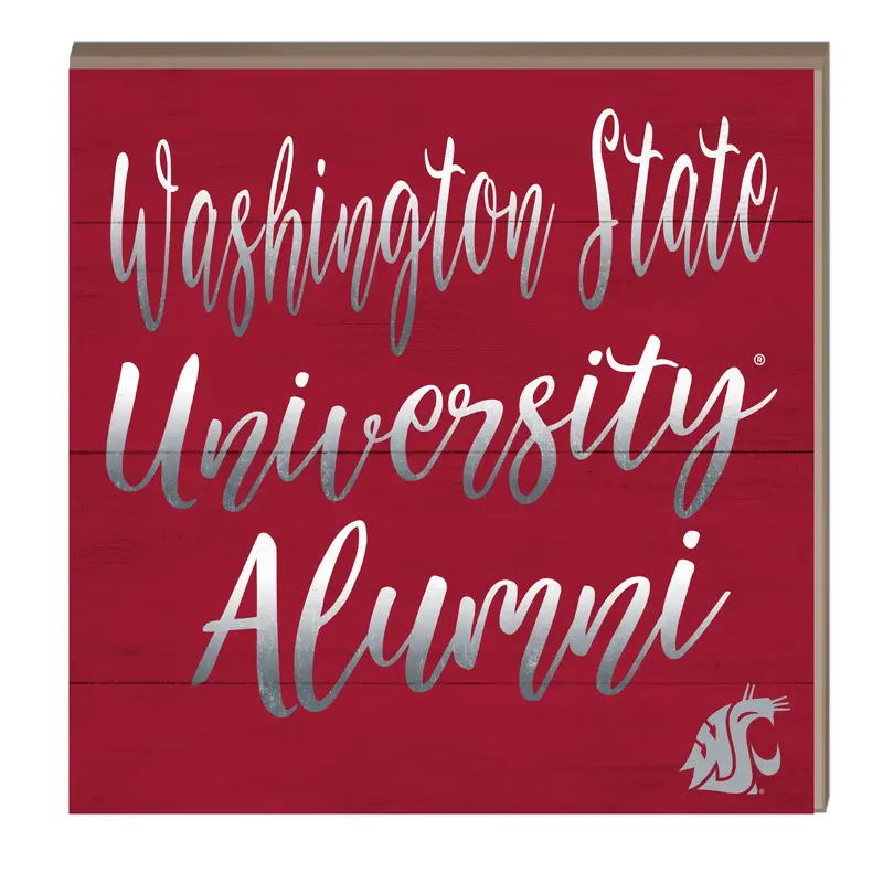 10x10 Crimson Alumni wood sign