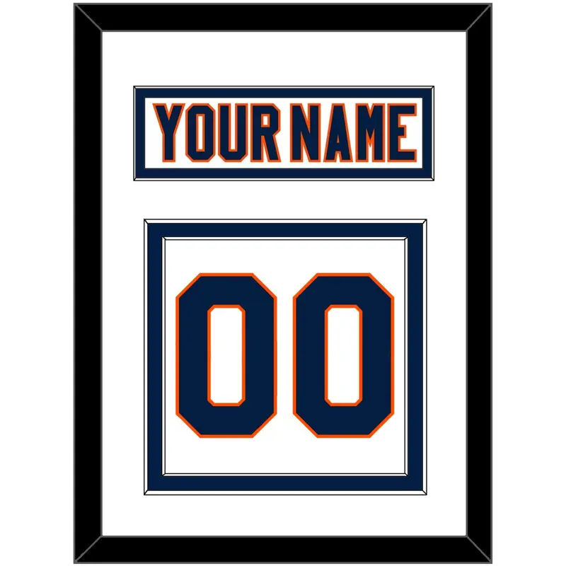 New York Nameplate & Number (Back) - Road White (2007-2010) - Double Mat 1