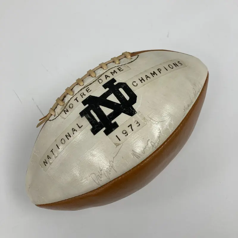 1973 Notre Dame Fighting Irish NAtional Champions Team Signed Football