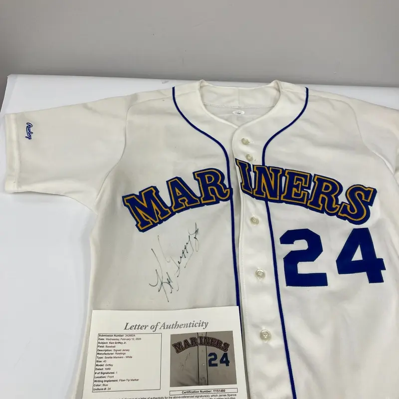 Ken Griffey Jr. Signed 1989 Seattle Mariners Rookie Game Model Jersey JSA COA