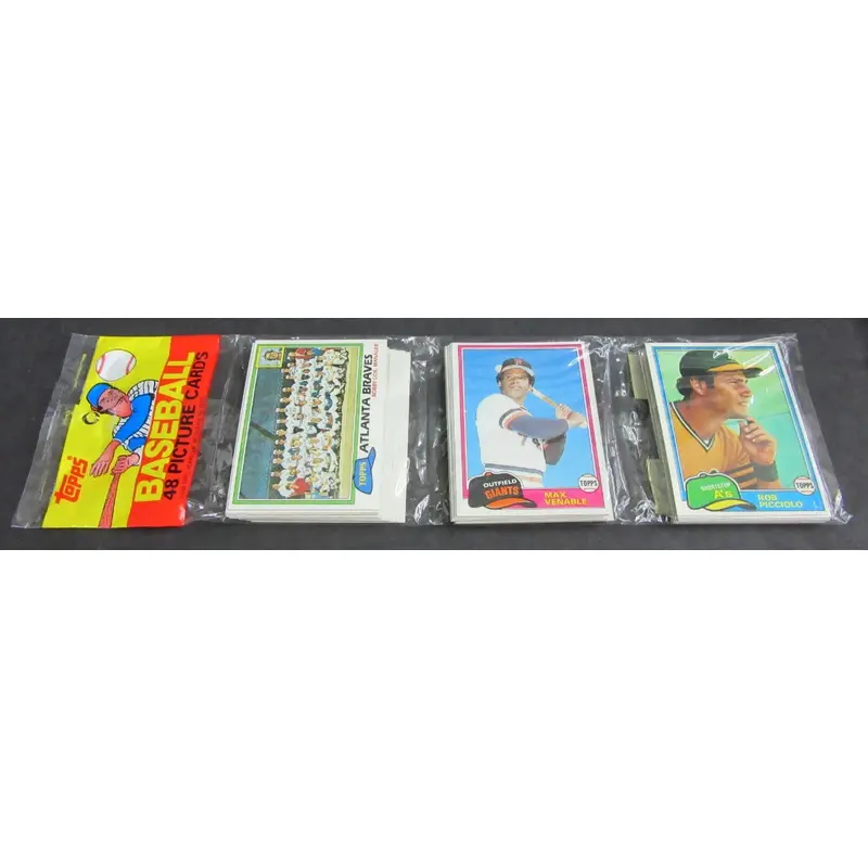 1981 Topps Baseball Unopened Rack Pack