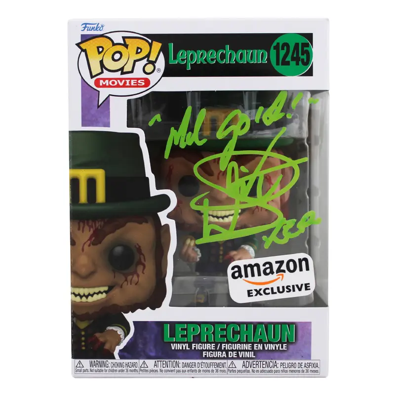 Warwick Davis "Me Gold!" Signed Leprechaun #1245 Funko Pop Vinyl Figure JSA