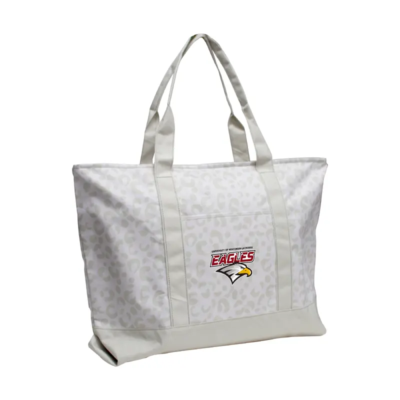 Wisconsin La Crosse Leopard Pattern Tote