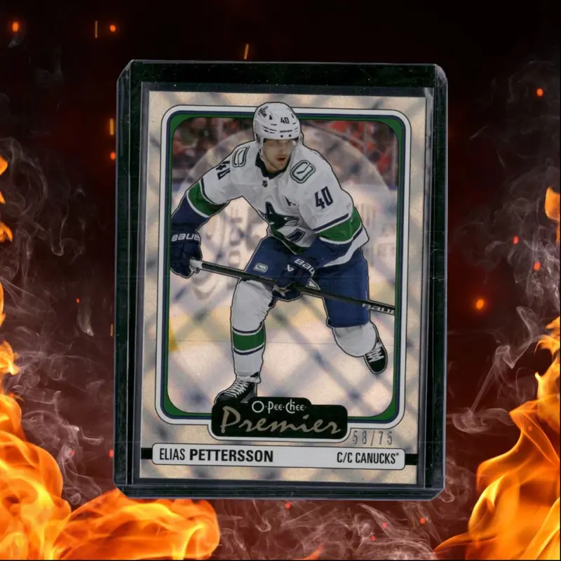 2024-25 O-Pee-Chee Elias Pettersson Premier Foilboard 58/75 #P-68