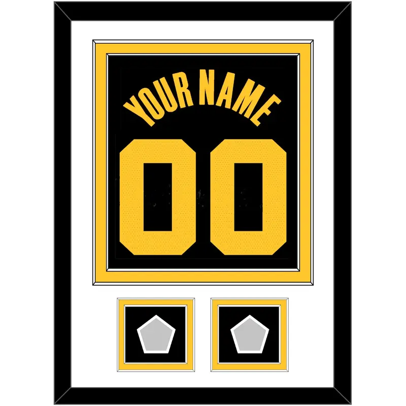 Golden State Name & Number With 2 Champions Patches - Black City (2021-2022) - Double Mat 2