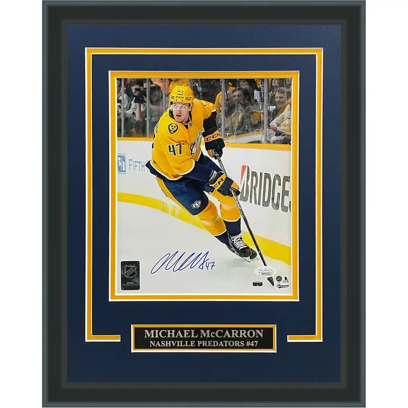 Michael McCarron Autographed Nashville Predators (Action) Deluxe Framed 8x10 Photo - JSA
