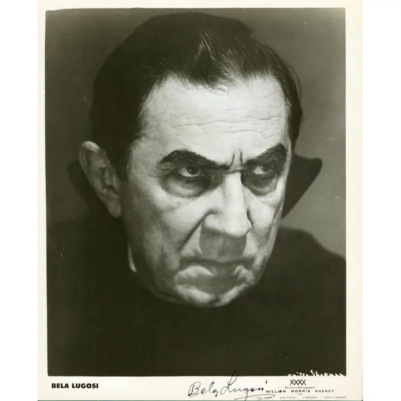 Bela Lugosi Dracula Authentic Signed 8x10 Black & White Promo Photo BAS #A39317