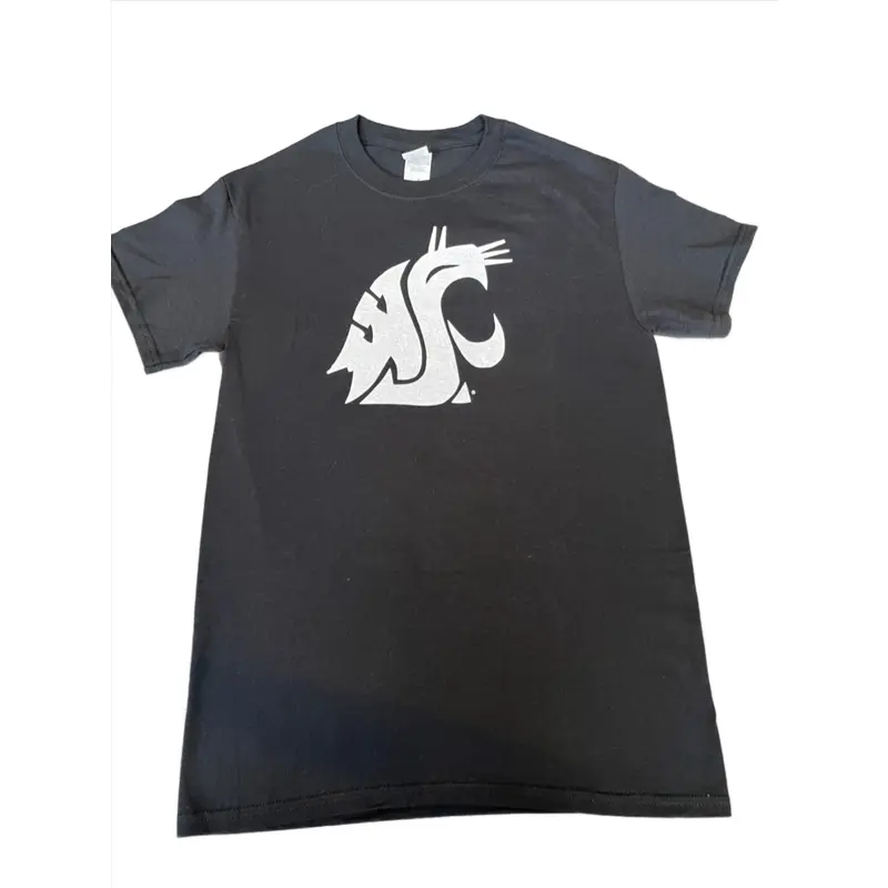 Black Short Sleeved T-Shirt With Coug Logo