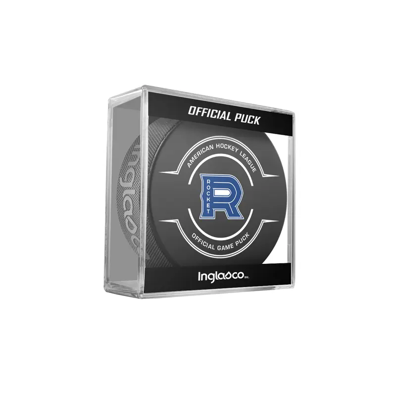 AHL Laval Rocket 2024-25 Official Game Hockey Puck In Cube