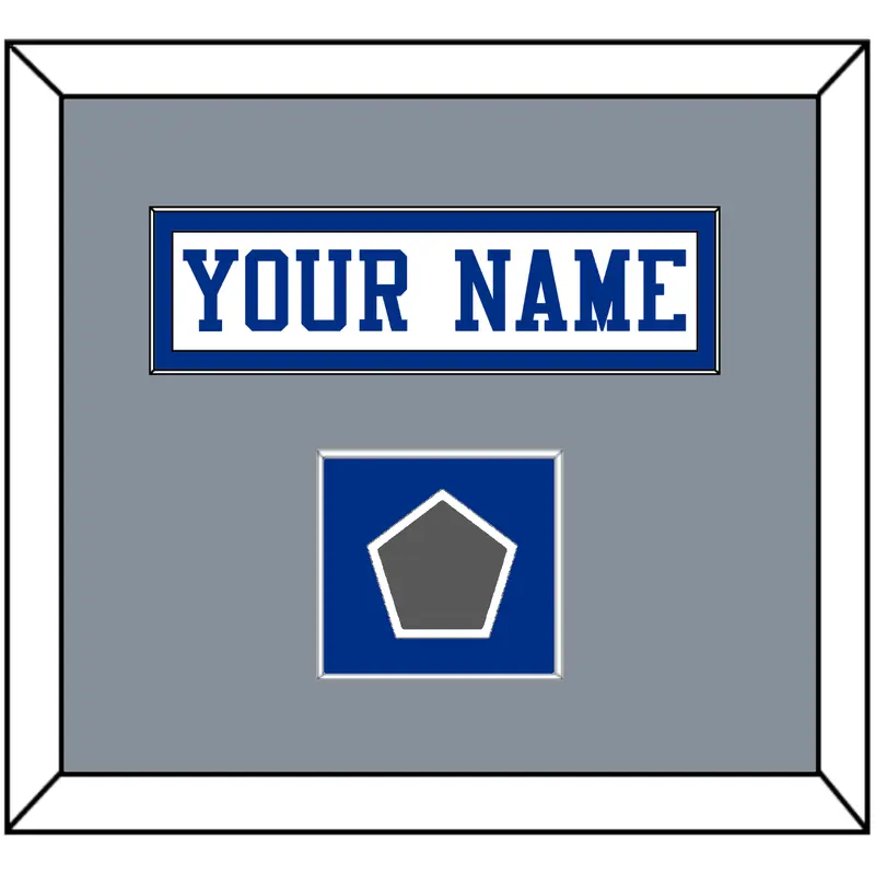 Dallas Nameplate & Super Bowl Jersey Patch - White Jersey - Single Mat 2