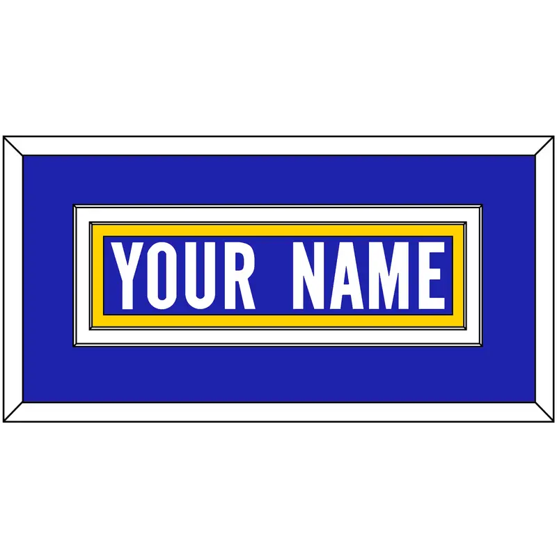 Los Angeles Nameplate - Home Blue - Double Mat 2
