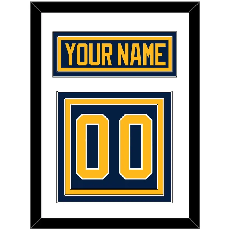 Buffalo Nameplate & Number (Back) - Home Blue (2010-2020) - Triple Mat 1