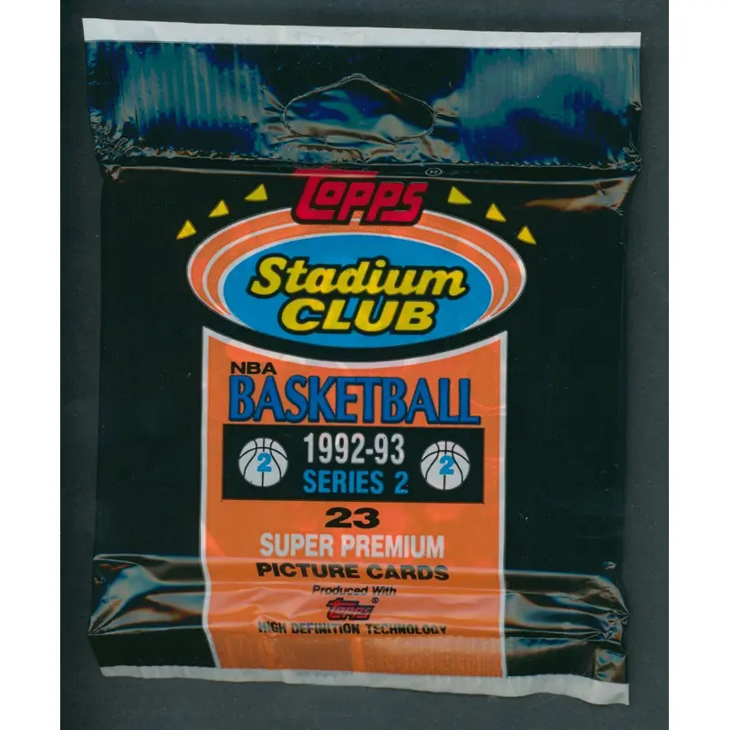 1992/93 Topps Stadium Club Basketball Unopened Series 2 Jumbo Pack