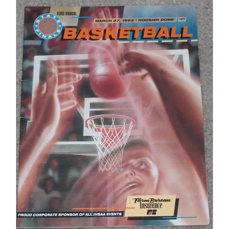 1993 Indiana High School Basketball State Finals Program
