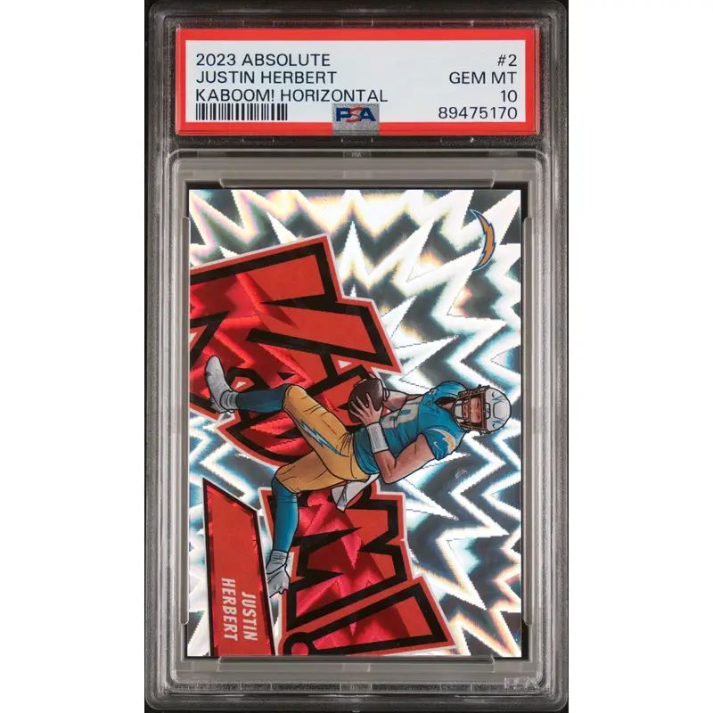 Justin Herbert 2020 Panini Absolute Kaboom Horizontal PSA 10 Gem Mint